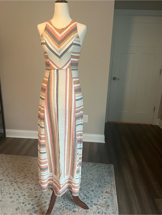 Japna Dresses & Skirts - Japna 100% Cotton Boho Striped Maxi Summer Dress